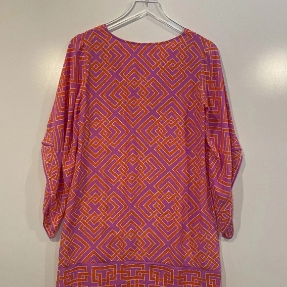 Alice & Trixie Geometric Print Silk Shift Dress Womens Size XS (179) - Picture 2 of 4